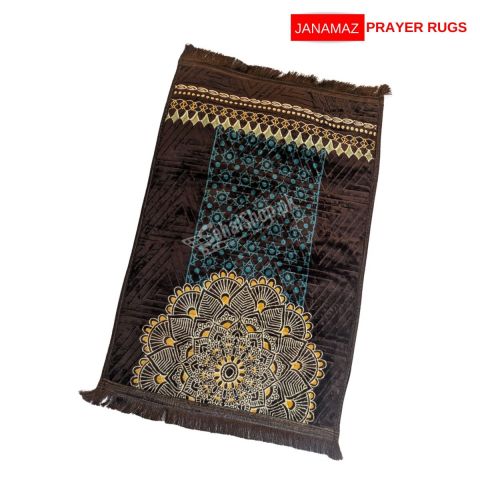 Red Mosque and Floral Design Janamaz/Prayer Rug