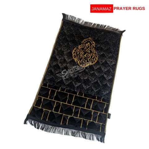 Dark Red Petal Design Janamaz/Prayer Rug