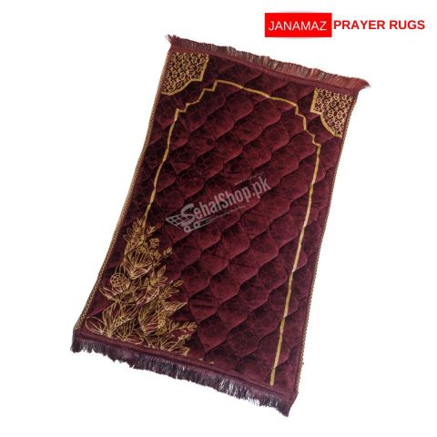 Beautiful Red Mehrab Design Janamaz/Prayer Rug