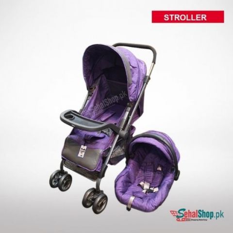 High Quality Purple Color Baby Girl Stroller With Carry Cot
