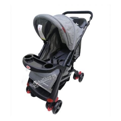 Grey And Black Newborn Baby Stroller