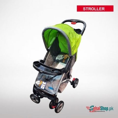 Angel Baby Green And Grey Pram For Newborn Babies/Stroller