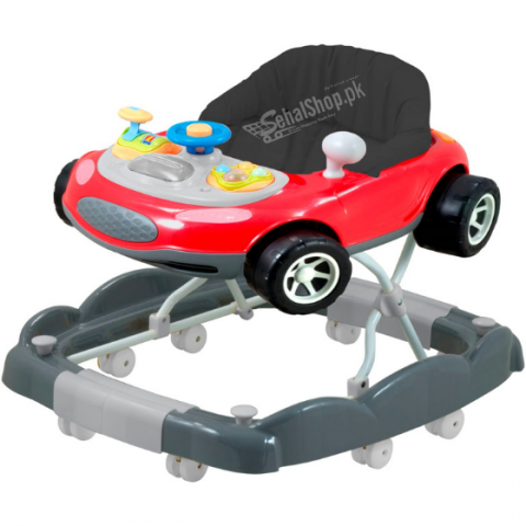 Car Design Baby Red Walker With Toys 