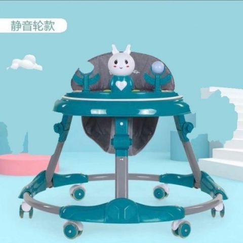 Dark Green Color Baby Walker With Toys