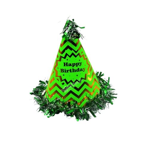 Green Color Birthday Cap