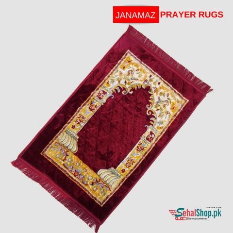 Beautiful Red Design Janamaz/Prayer Rug