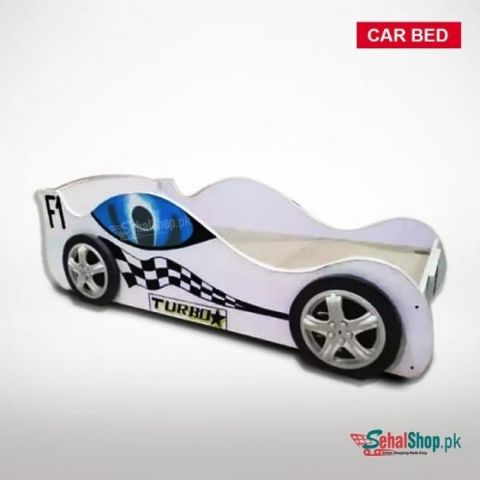 F1 Turbo White Bed For Kids 