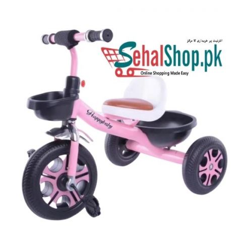 Happy Baby Pink Tricycle For Kids/Girls