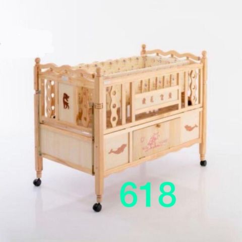 618 Wooden Baby Cot Wooden Baby Crib