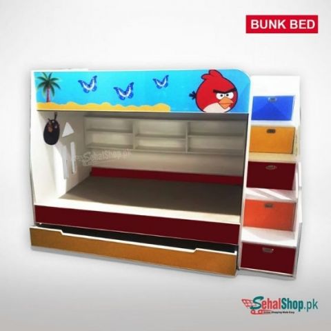 Angry Bird Multi-Color Triple Bed/Kids Bunk Bed