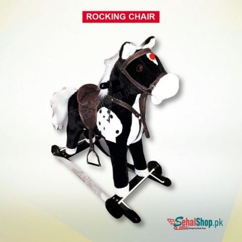 Black And White Kids Rocking Horse/Rocking Chair 