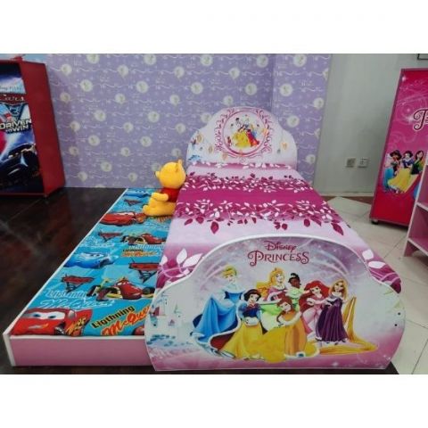 Girls Double Bed Princess Character-Pink 