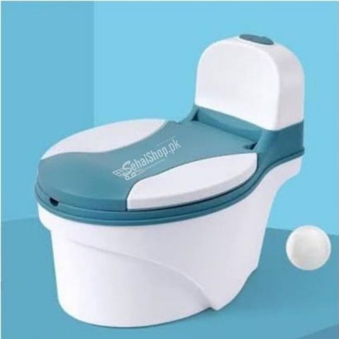 Green And White Baby Commode Seat