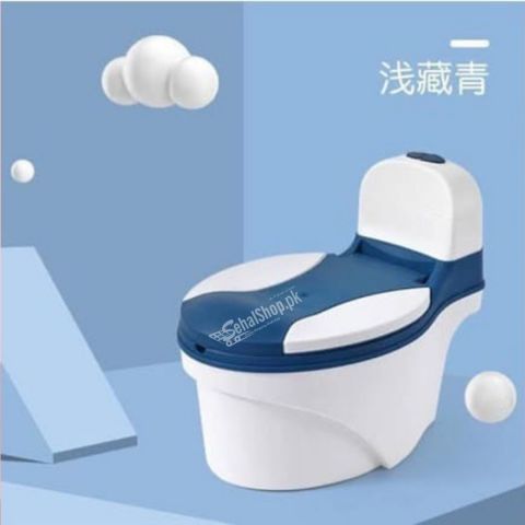 Blue And White Baby Commode Trainer