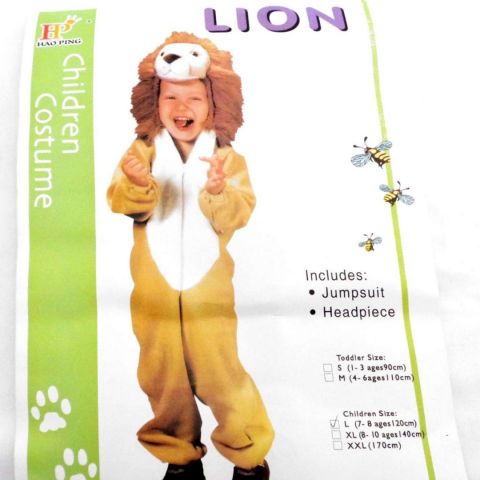 Lion Headgear Costume Children Costume-3 Y