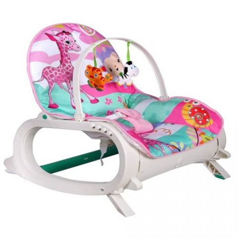 Pink Newborn-To-Toddler Baby Portable Rocker