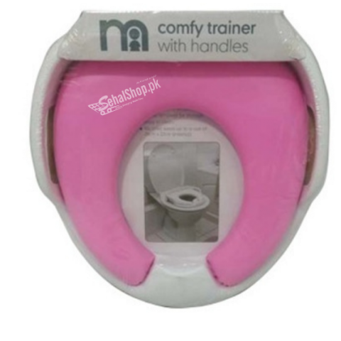 Comfy Trainer With Handles Pink Toilet Seat