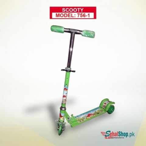 Angry Bird Green Scooty For Kids 