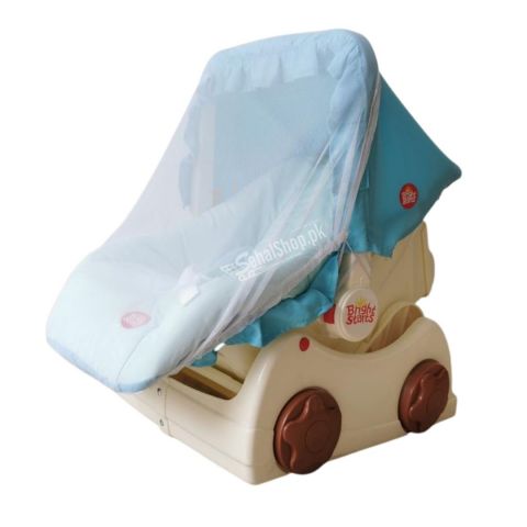 Blue Bright Starts Baby Carry Cot
