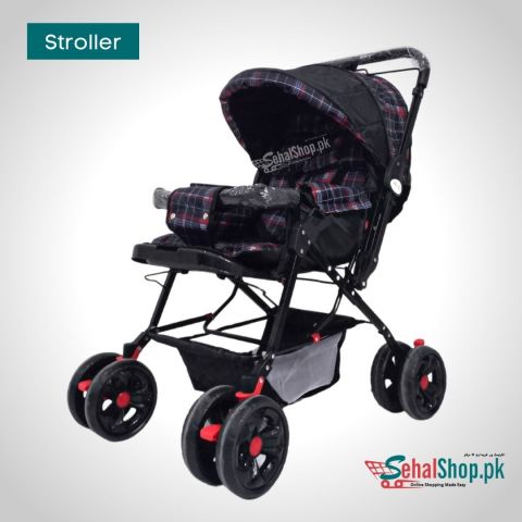 Blue Flower Design Baby Stroller Travel Pram