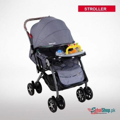 Beautiful Design High Quality Gray Baby Pram With Toys 