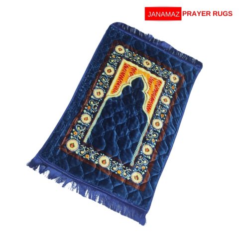 Dark Red Petal Design Janamaz/Prayer Rug