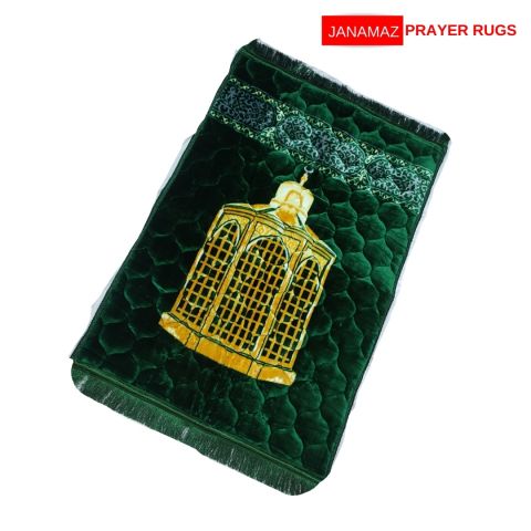 Green Floral Janamaz/Prayer Rug