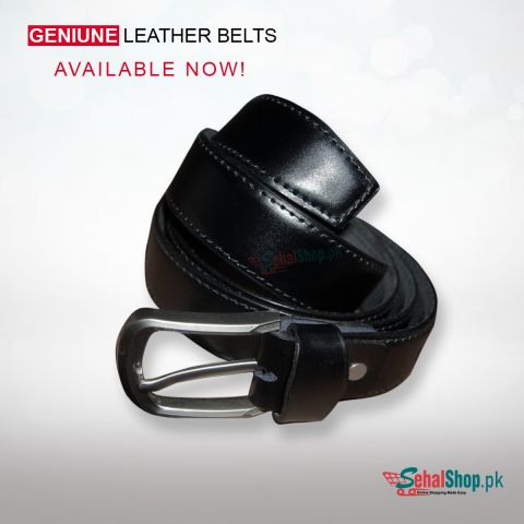 Geniune Brand Cow Leather Black Men's Belt