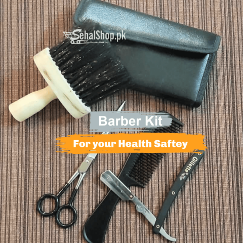 Barber Kit (Scissor, Comb, razor , fabric gaoon , Brush)