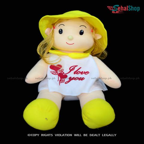 Beautiful Yellow Doll Stuffed Toy - 2 Feet