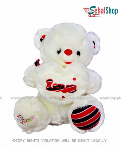 Cute Love Teddy Bear Stuffed Toy - 9 Inches