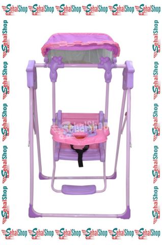 Pink And Purple Duck Shape Baby Swing 