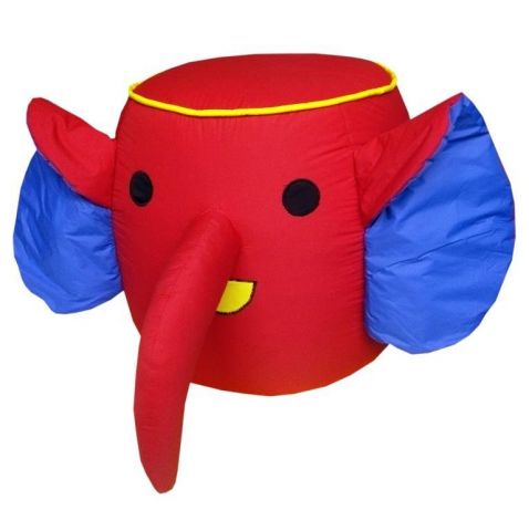 Red Elephant Stool Beanbag