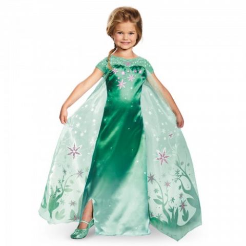 Frozen Fever Elsa Costume For Girls 