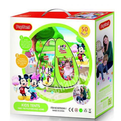 Mickey Mouse Play Tent House With 50 Soft Balls