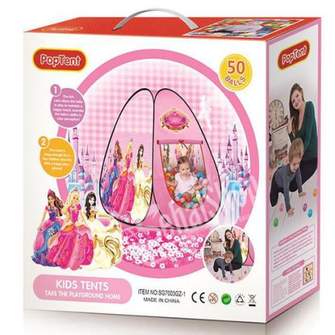 Princess Play Tent House With 50 Soft Balls