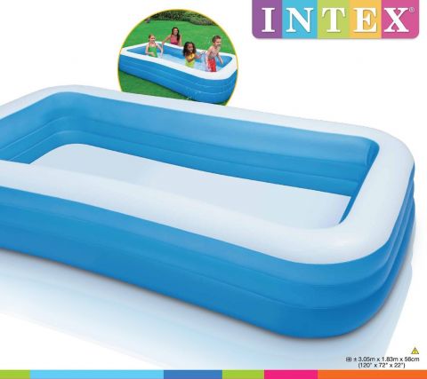 Intex Swim Center Family Inflatable Pool, Size: 120" L X 72" W X 22 H"