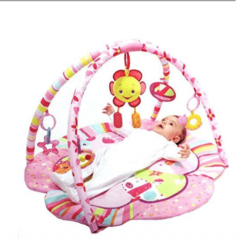 Mastela Pink Flower Park Baby Activity Play Gym Padded Play Mat 