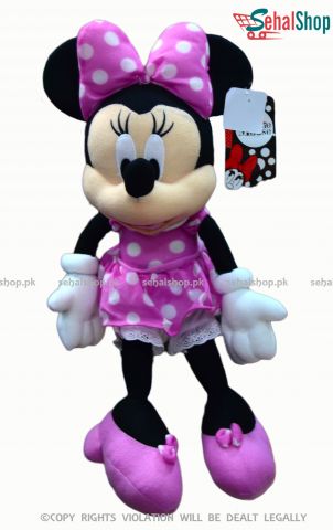 Minnie Stuffed Toy L. Pink Wear-16 Inches