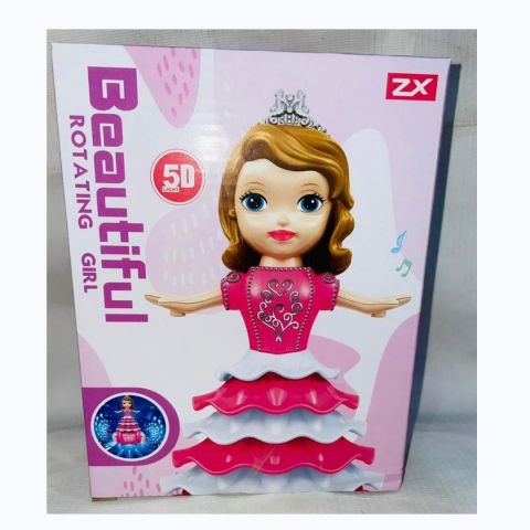 Beautiful Rotating Doll For Girls Barbie Flower Dress Doll