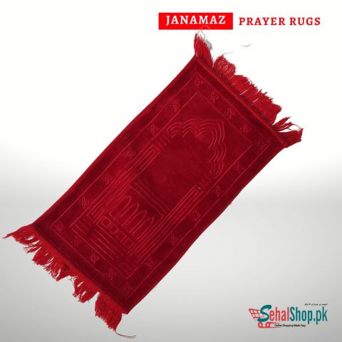 Red Design Janamaz/Prayer Rug