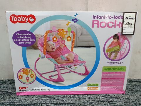 iBaby Bouncer With Hanging Toys Pink 