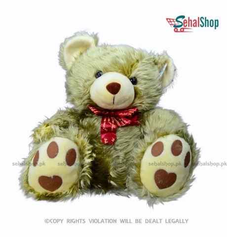 Shaggy Teddy Bear Stuffed Toy Olive Color - 18 Inches