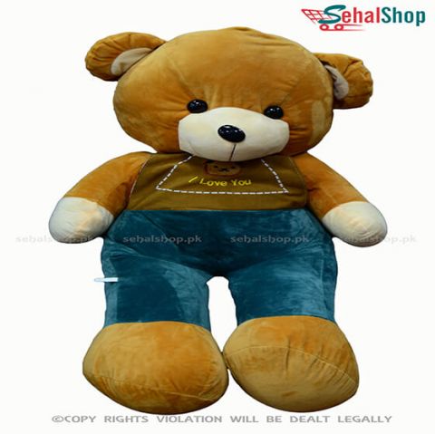 Soft Cute Hugging Teddy Bear Brown with Hoodie Wear-3 Feet+