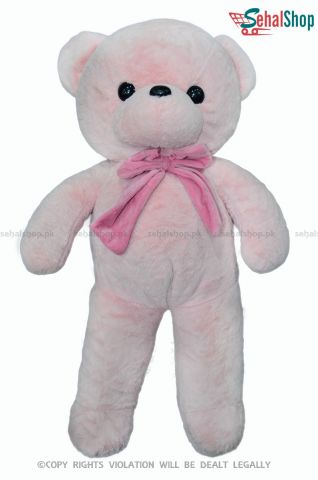 Soft Pink Cuddling Teddy Bear Stuffed Toy - 2.5 Feet