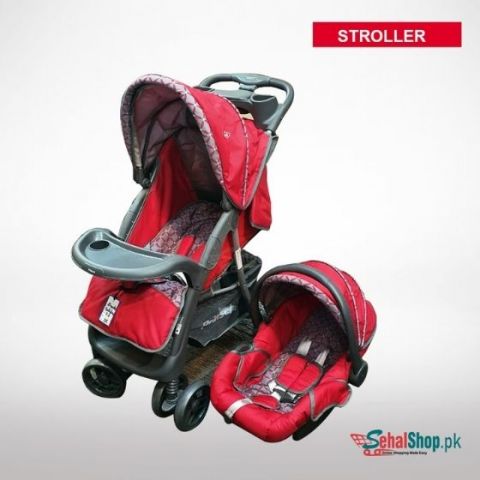Red High Quality With Carry Cot Baby Pram 