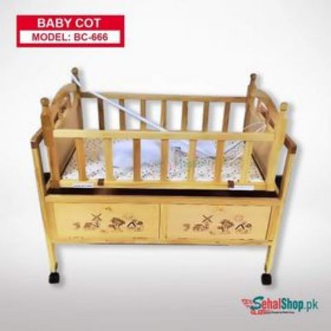 Beautiful And Attractive Newborn Wooden Baby Cot