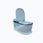White And Blue Newborn Baby Commode Trainer