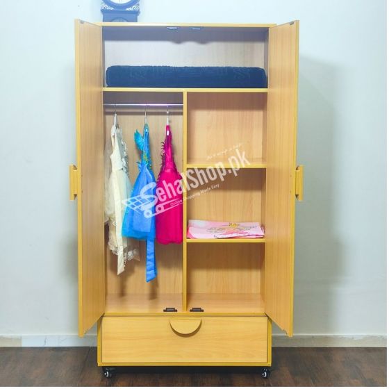 Wood Color Kids Wooden Wardrobe